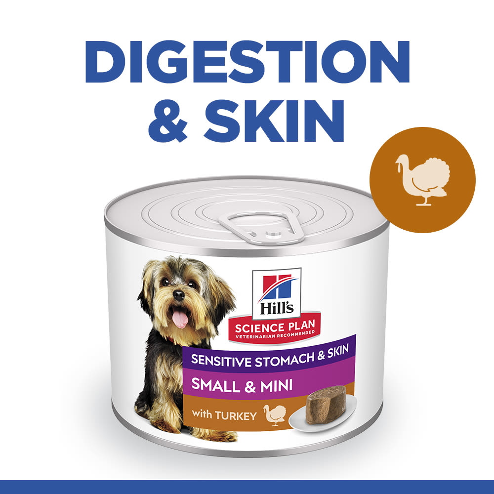 Hill's Science Plan Sensitive Stomach & Skin Small & Mini Adult Mousse with Turkey Wet Dog Food