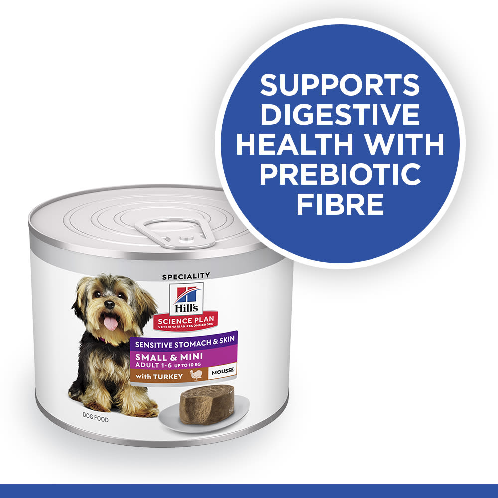 Hill's Science Plan Sensitive Stomach & Skin Small & Mini Adult Mousse with Turkey Wet Dog Food