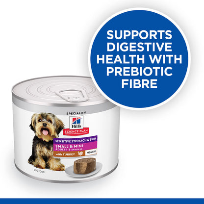 Hill's Science Plan Sensitive Stomach & Skin Small & Mini Adult Mousse with Turkey Wet Dog Food