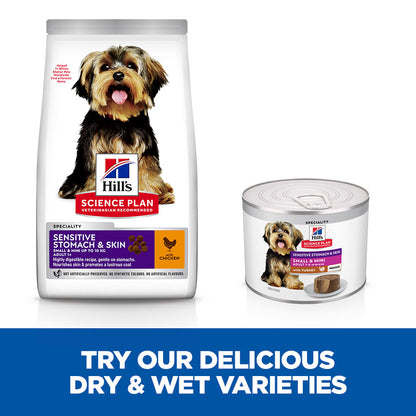 Hill's Science Plan Sensitive Stomach & Skin Small & Mini Adult Mousse with Turkey Wet Dog Food