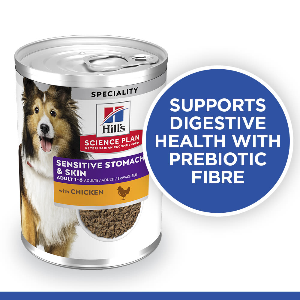 Hill's Science Plan Canine Adult Sensitive Stomach & Skin with Chicken Can Wet Dog Food