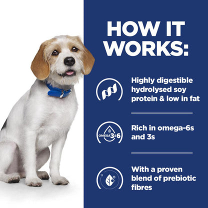 Hill's Prescription Diet z/d Low Fat Hydrolysed Soy Recipe Food Sensitivities Dry Dog Food