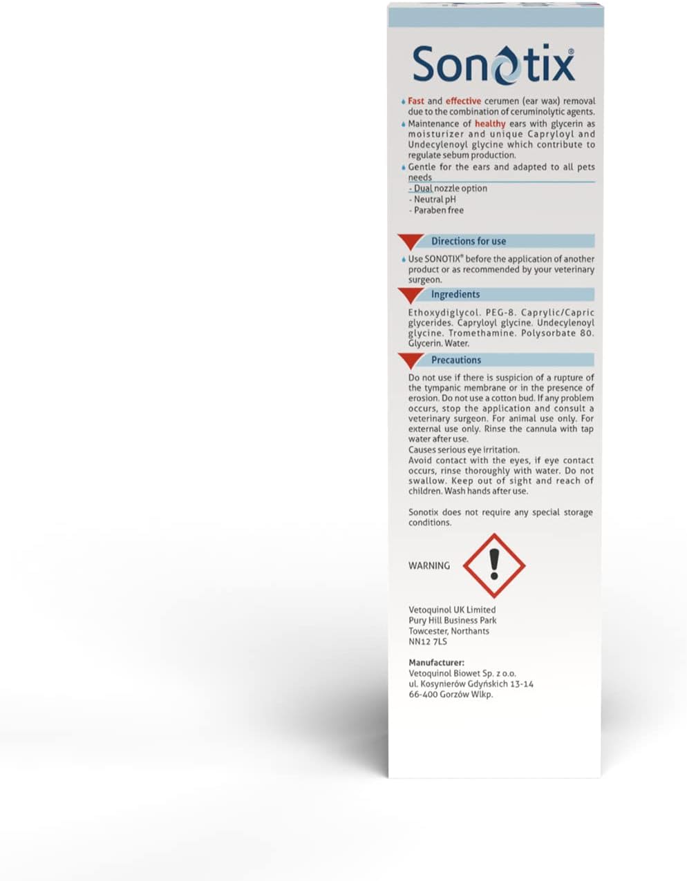 Sonotix Triple Action Ear Cleaner for Dogs and Cats