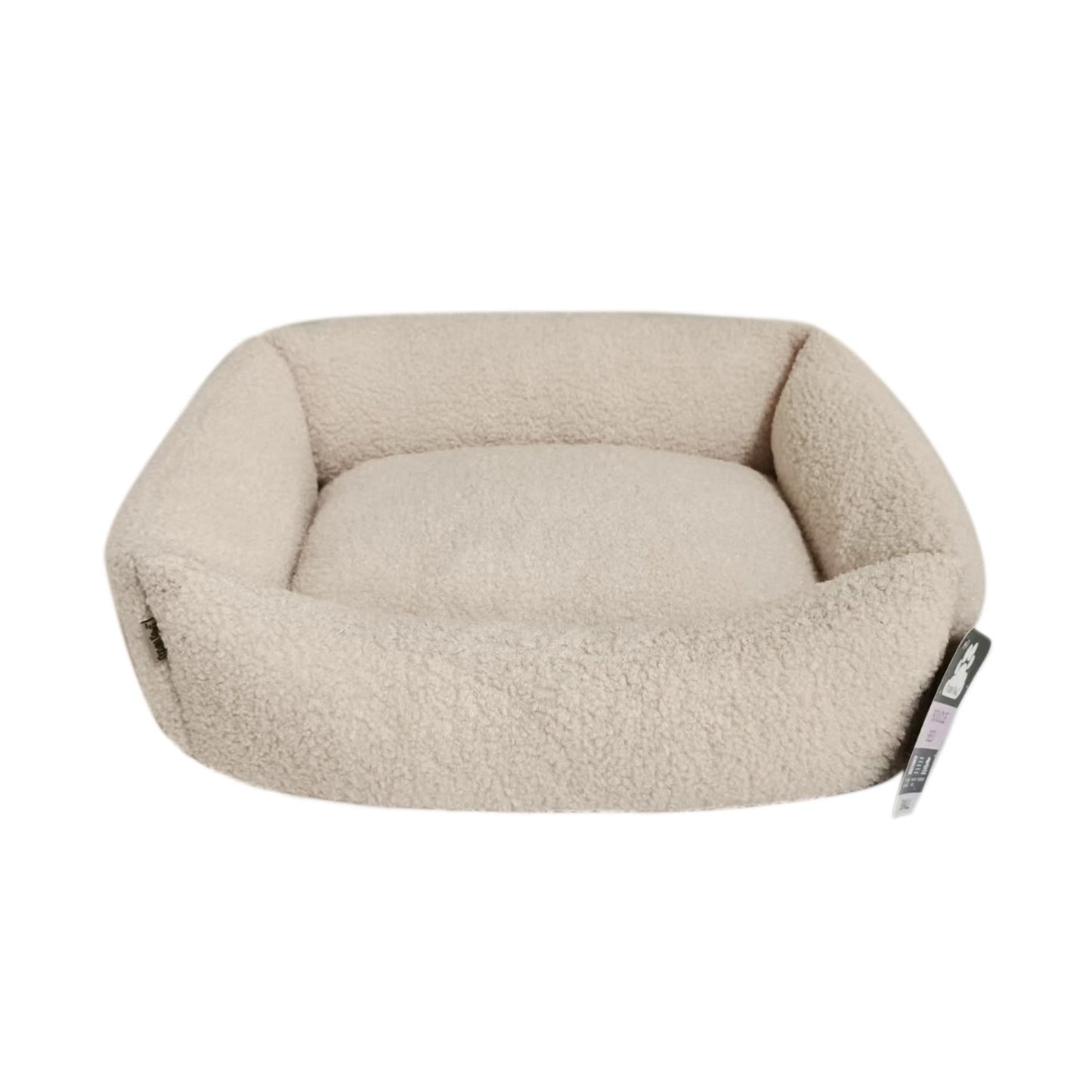 Dream Paws Almond White Boucle Dog Bed
