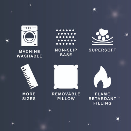 Dream Paws Almond White Boucle Dog Bed