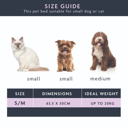 Dream Paws Grey Checked Cuddler Dog Bed