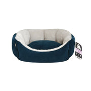 Dream Paws Soft Scalloped Blue Dog Bed