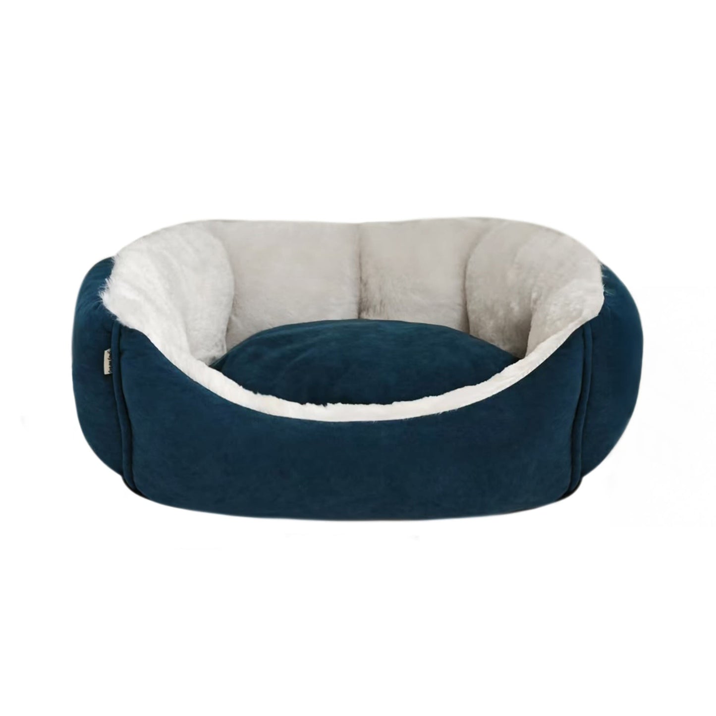 Dream Paws Soft Scalloped Blue Dog Bed