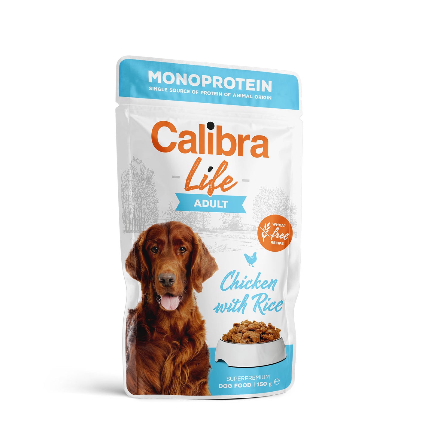 Calibra Life Adult Dog Food Pouch - Chicken with Rice