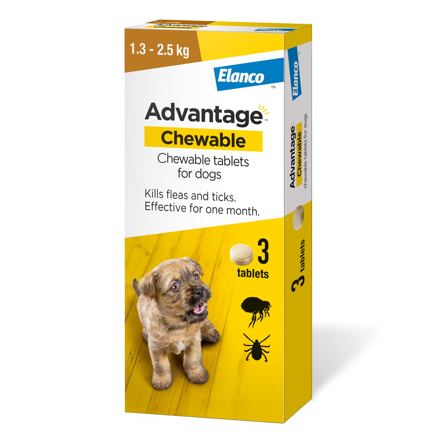 Advantage Chewable Flea and Tick Protection for Dogs - 3 Pack