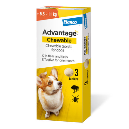 Advantage Chewable Flea and Tick Protection for Dogs - 3 Pack