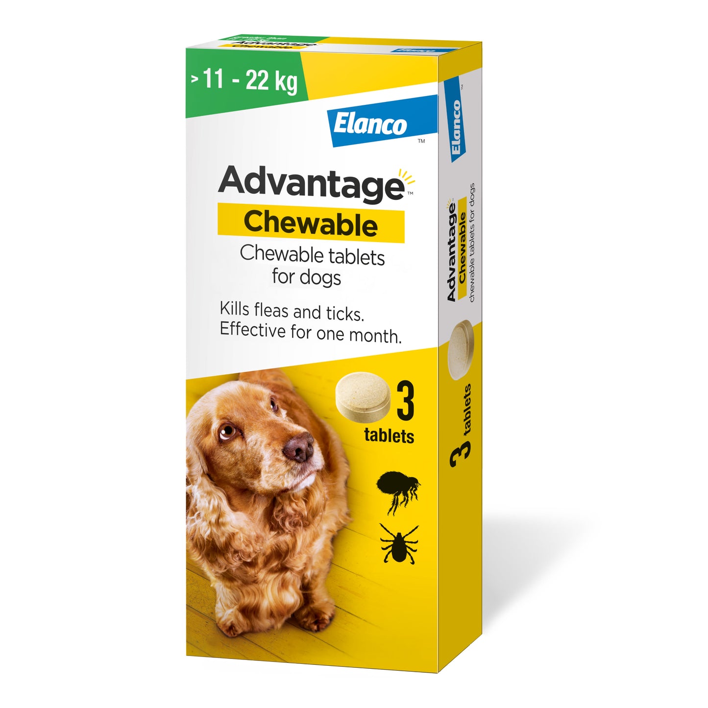 Advantage Chewable Flea and Tick Protection for Dogs - 3 Pack