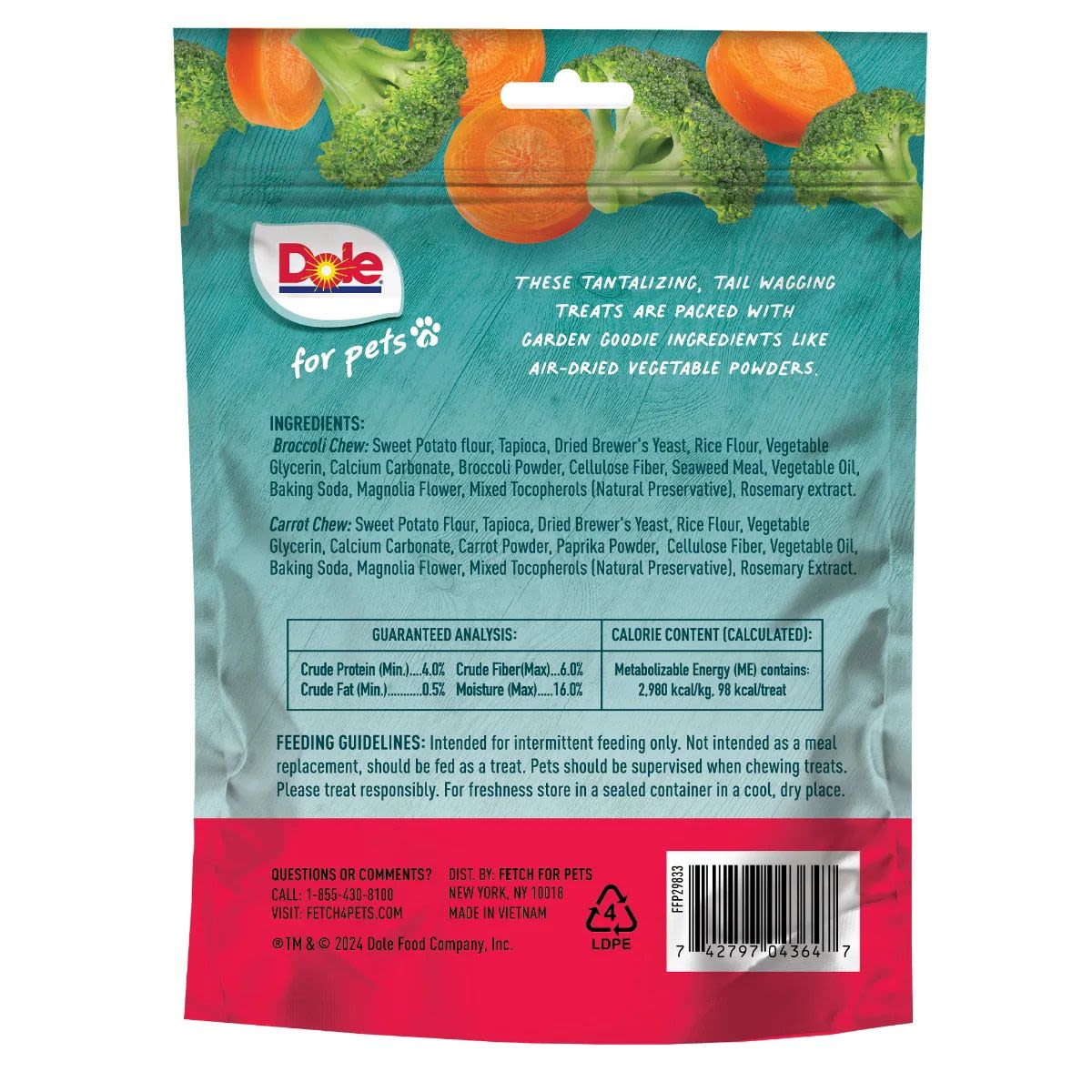 Dole Broccoli & Carrot Dog Chews