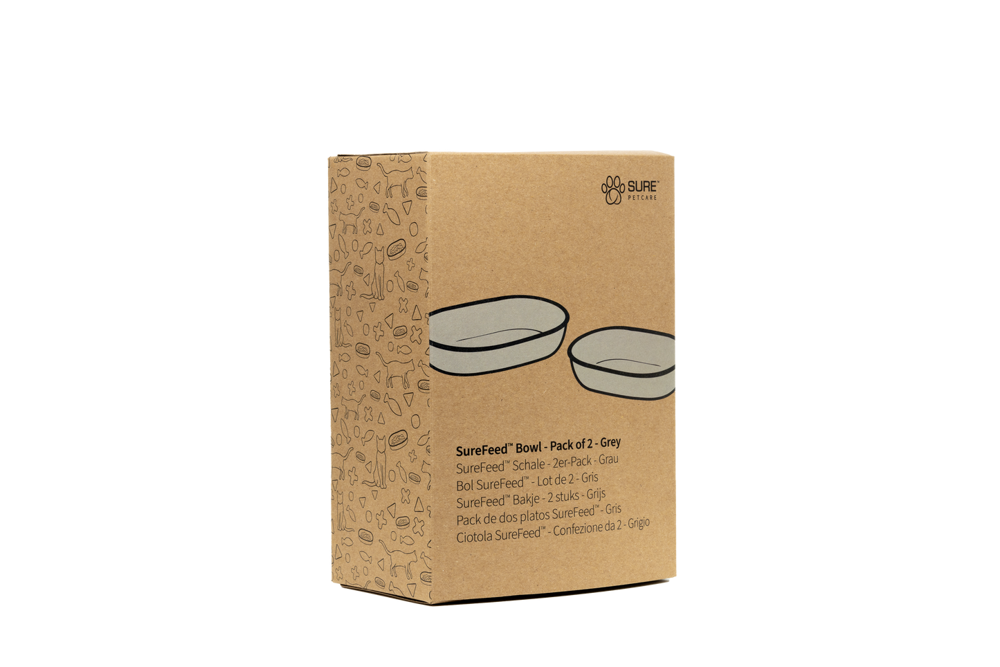 Surefeed Pet Feeder Bowl - Grey