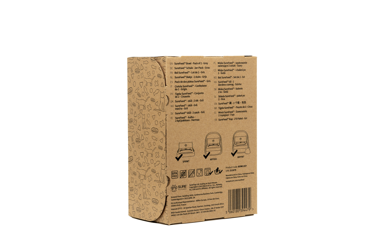 Surefeed Pet Feeder Bowl - Grey