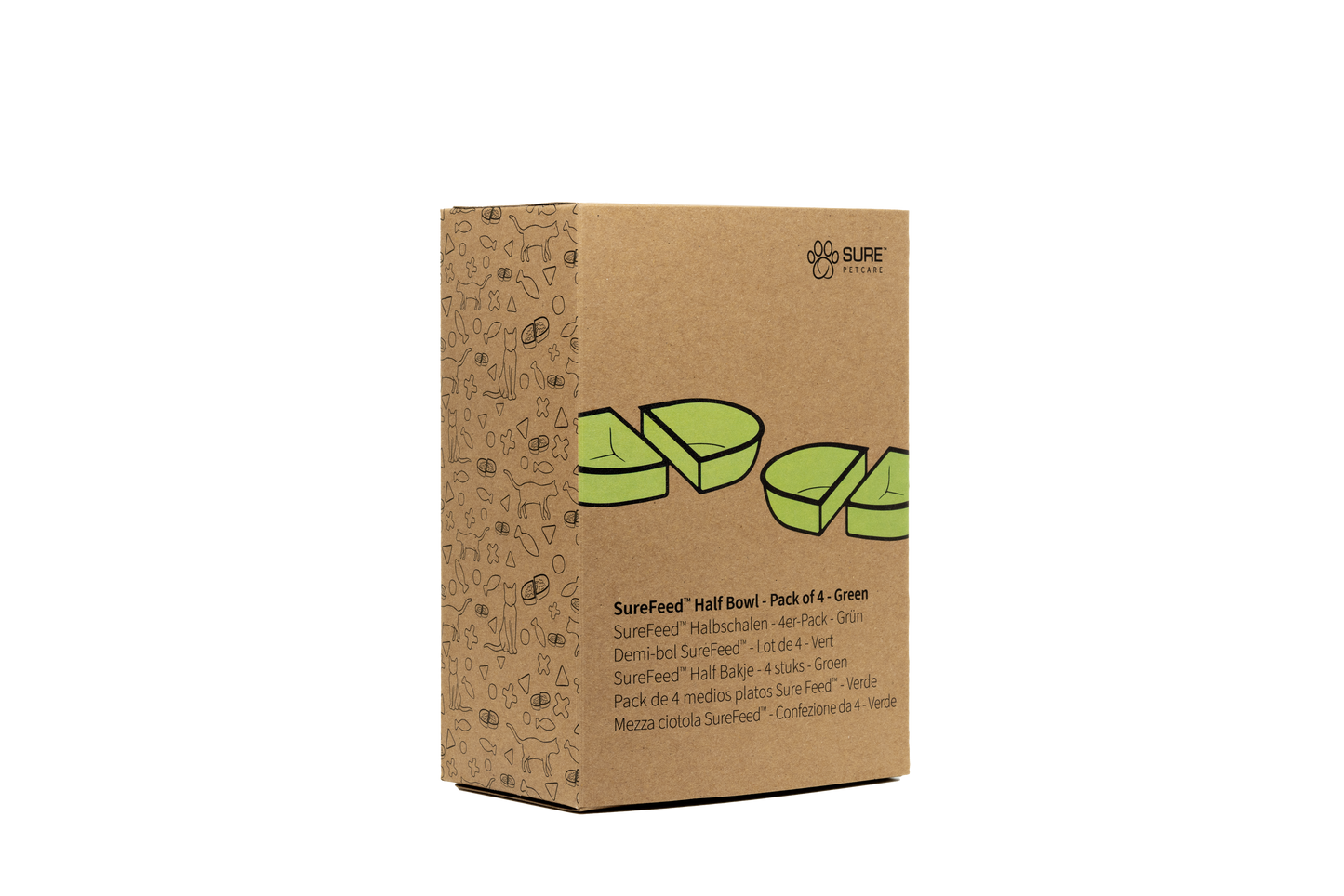 Surefeed Pet Feeder Half Bowl - Green