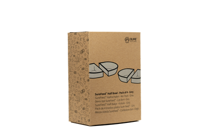 Surefeed Pet Feeder Half Bowl - Grey