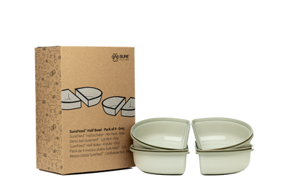 Surefeed Pet Feeder Half Bowl - Grey