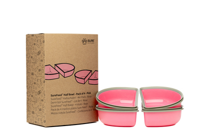 Surefeed Pet Feeder Half Bowl - Pink