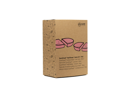 Surefeed Pet Feeder Half Bowl - Pink