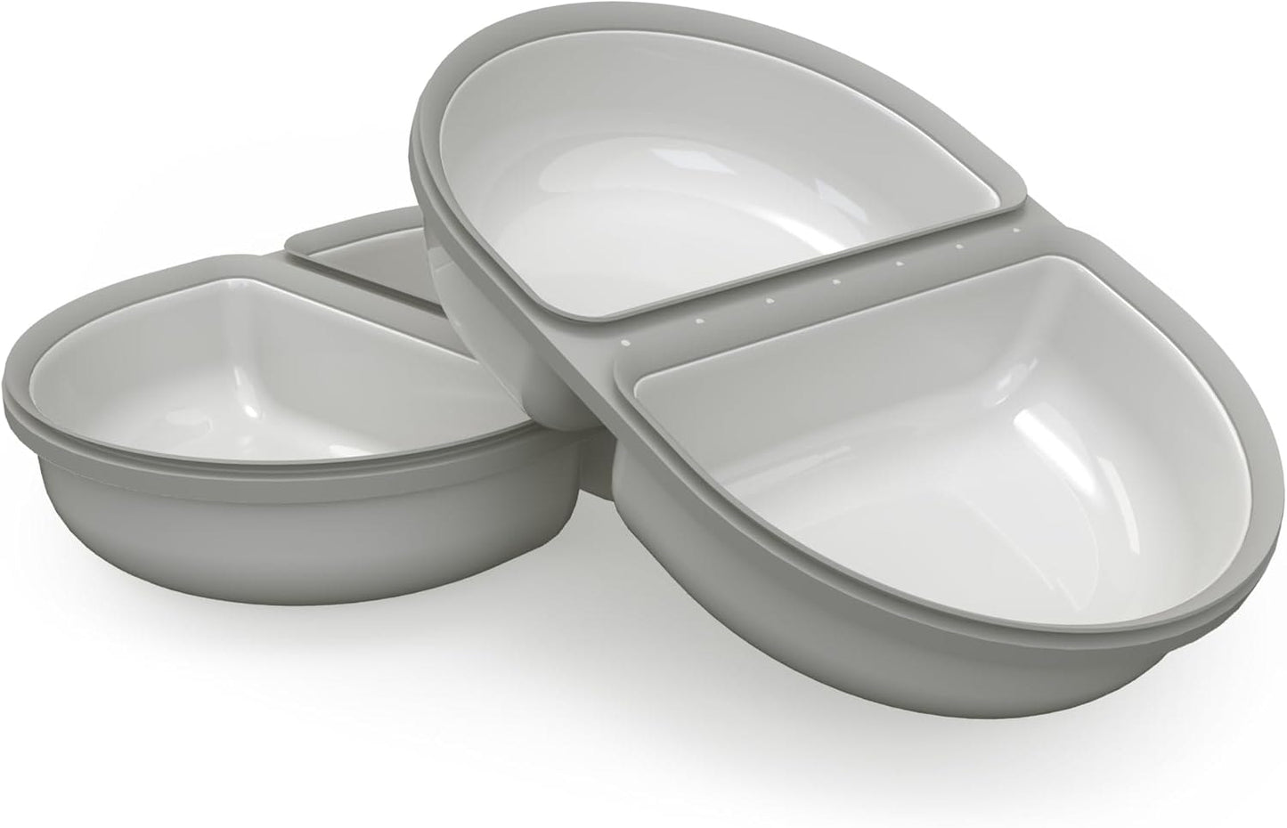 Surefeed Pet Feeder Split Bowl - Grey
