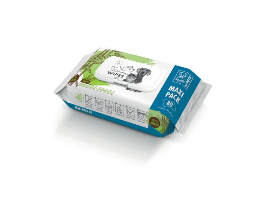 M-Pets Cleaning Pet Wipes Bamboo - Maxi Pack