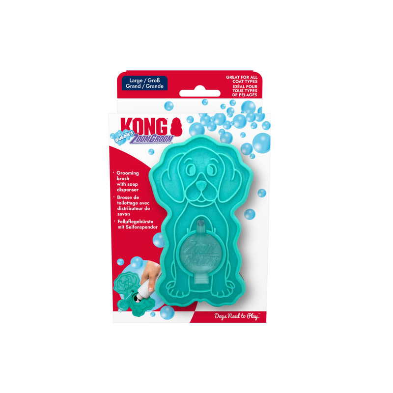 KONG ZoomGroom Bubbles Dog Brush