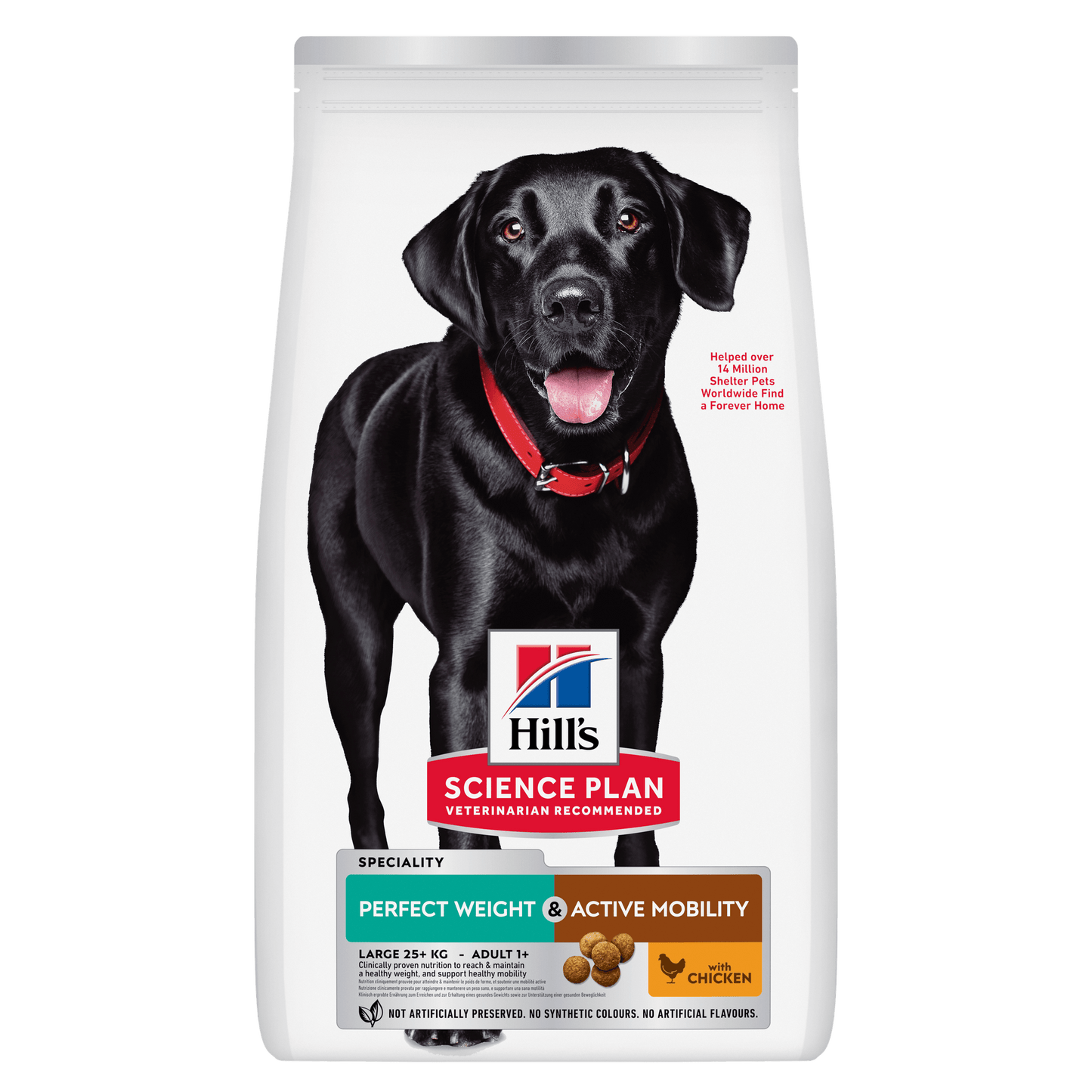 Hill's Science Plan Perfect Weight & Active Mobility Adult Large Dry Dog Food with Chicken - 12kg Bag