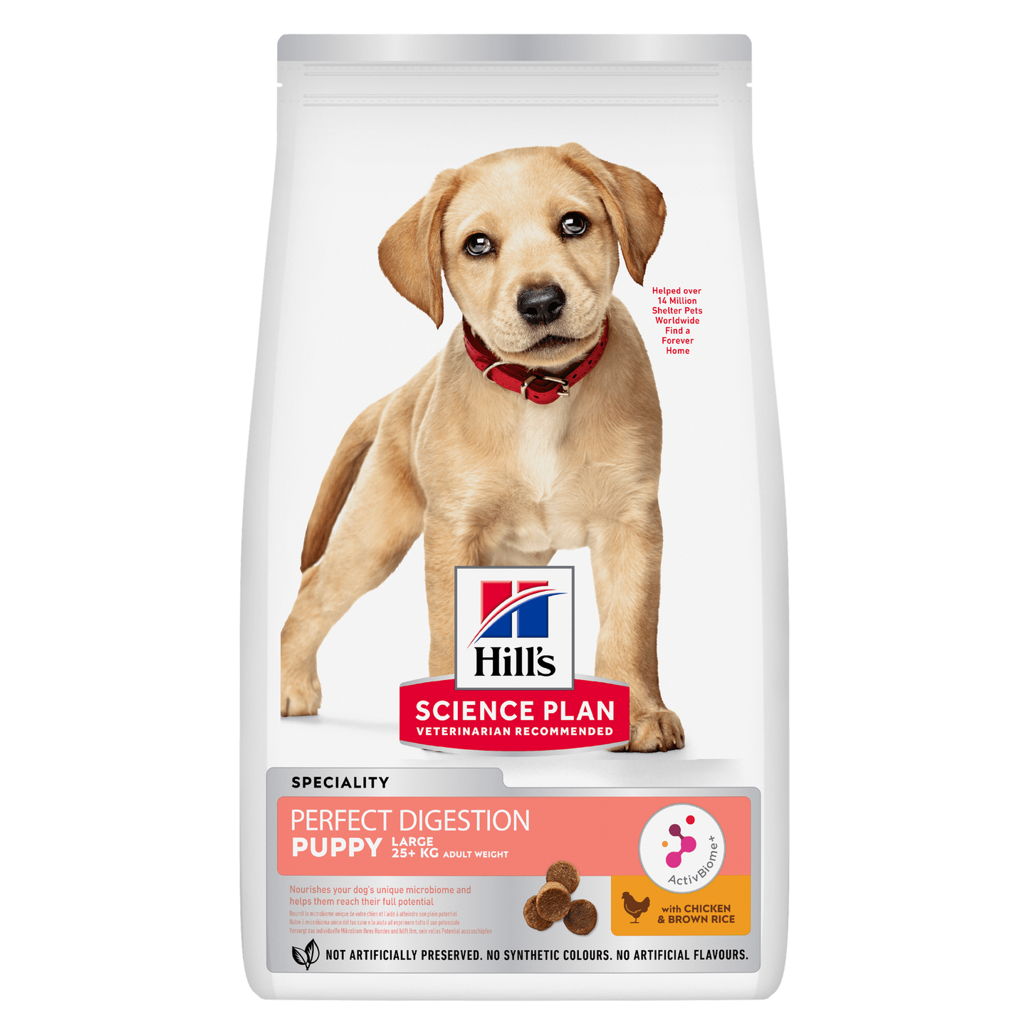Hill's Science Plan Perfect Digestion Large Breed Puppy Dry Food with Chicken and Brown Rice - 12kg Bag