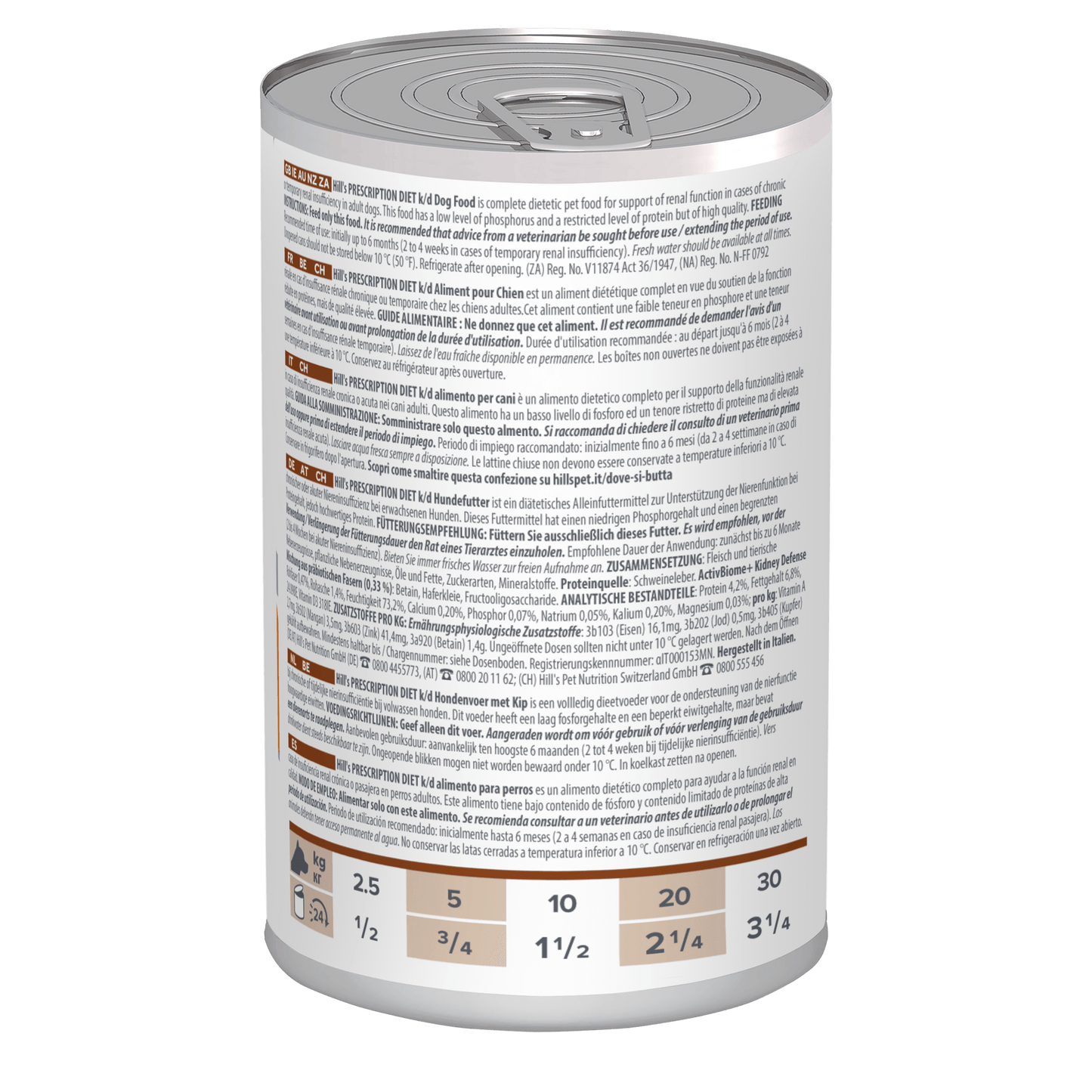 Hill's Prescription Diet k/d Kidney Care Wet Dog Food Original - 12 x 350g Can