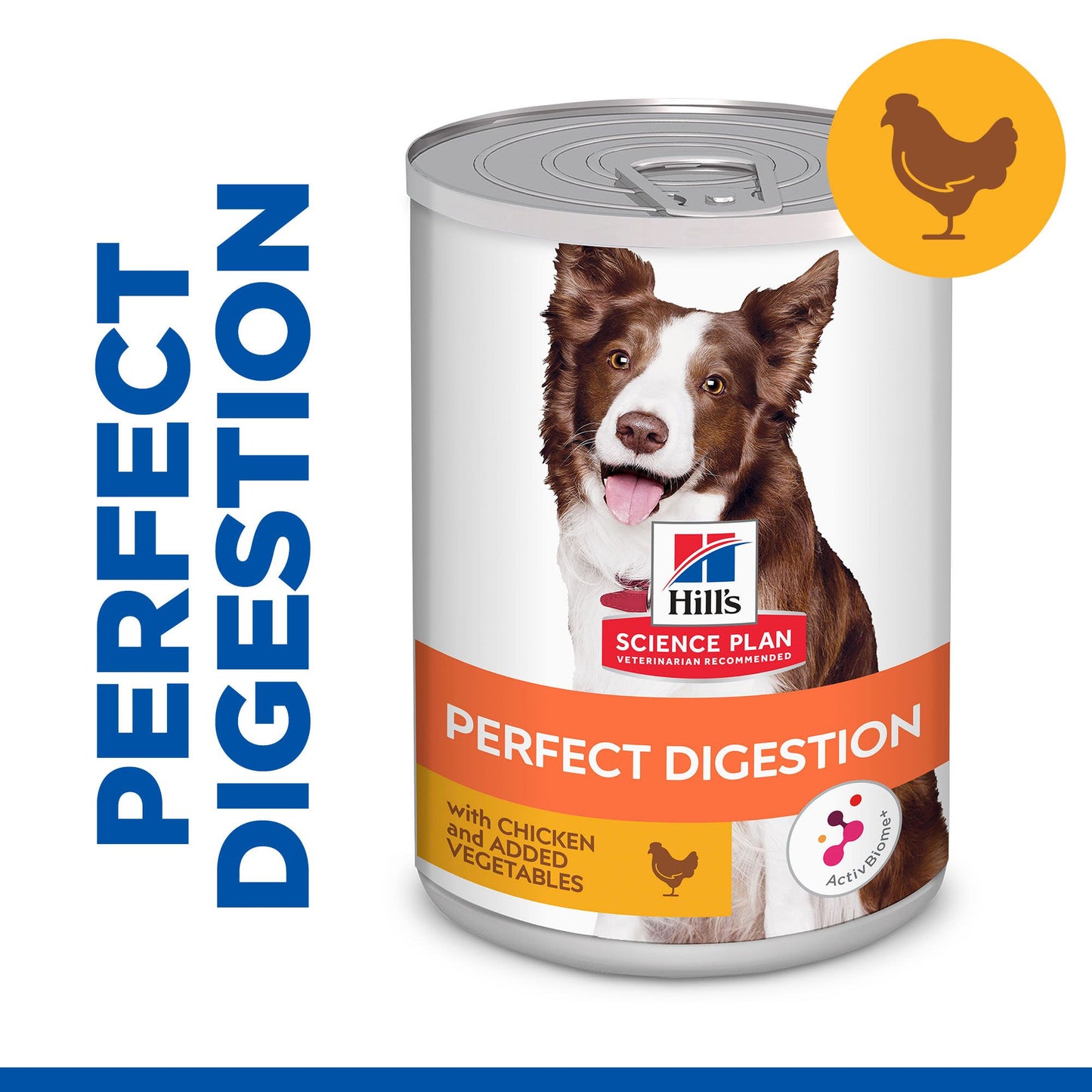 Hill's Science Plan Perfect Digestion Medium Adult 1+ Wet Dog Food with Chicken & Vegetables - 12 x 363g Can