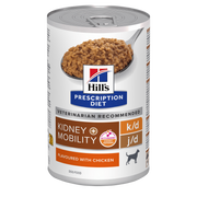 Hill's Prescription Diet k/d + Mobility Wet Dog Food with Chicken - 12 x 370g Can
