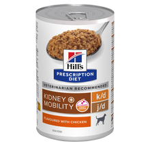Hill's Prescription Diet k/d + Mobility Wet Dog Food with Chicken - 12 x 370g Can
