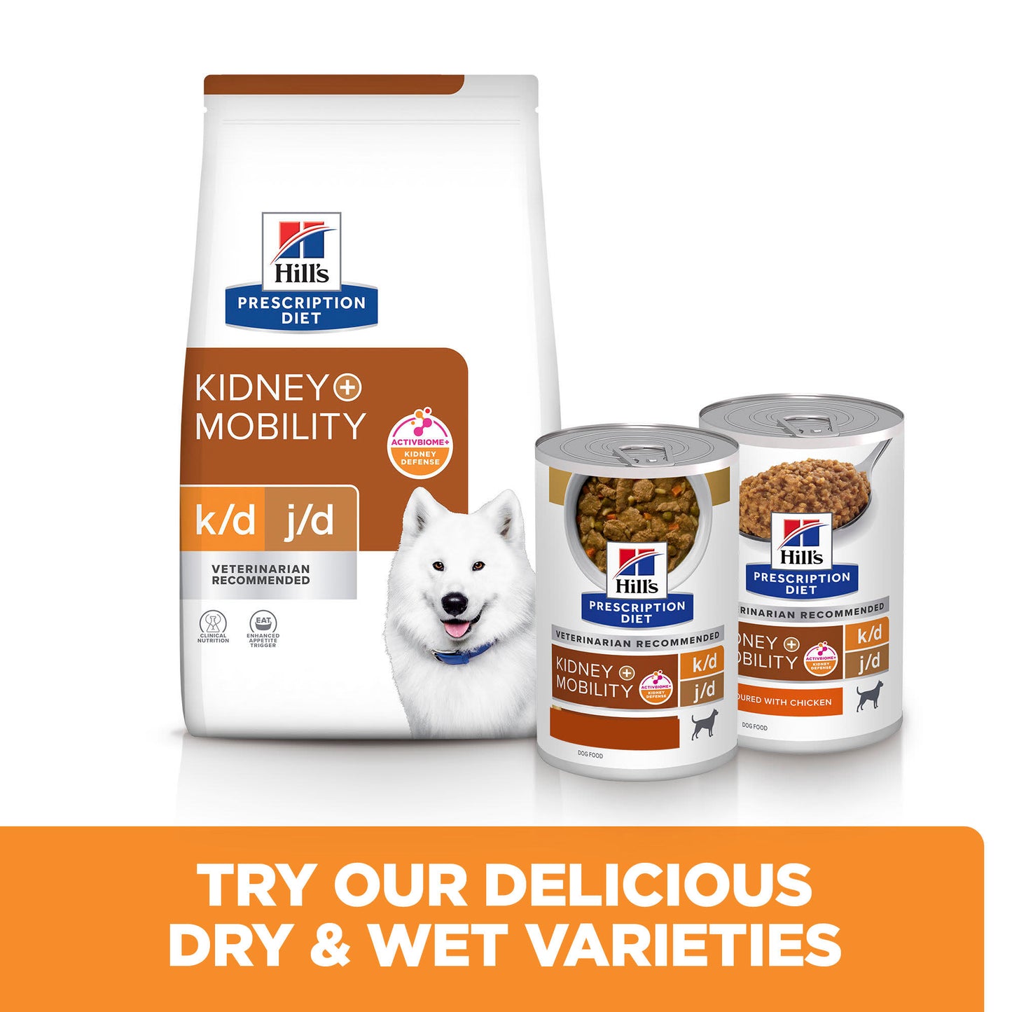 Hill's Prescription Diet k/d + Mobility Wet Dog Food with Chicken - 12 x 370g Can