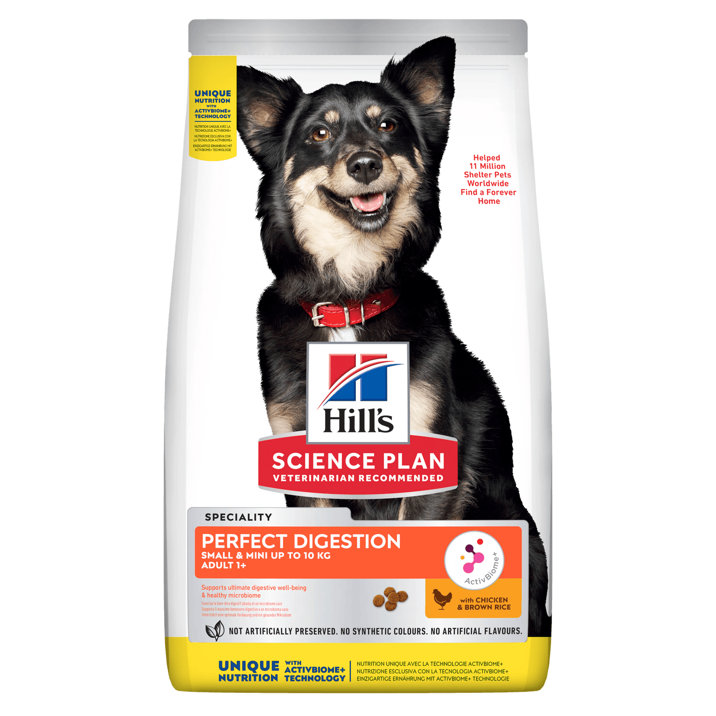 Hill's Science Plan Perfect Digestion Small & Mini Adult 1+ Dry Dog Food with Chicken & Brown Rice - 6kg Bag