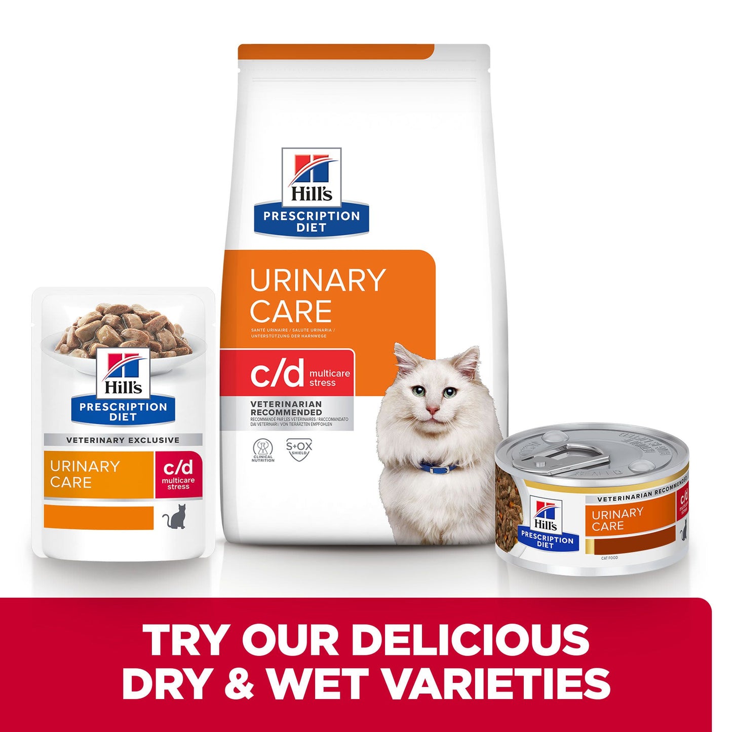 Hill's Prescription Diet c/d Multicare Stress Urinary Care Dry Cat Food with Chicken - 400g Bag