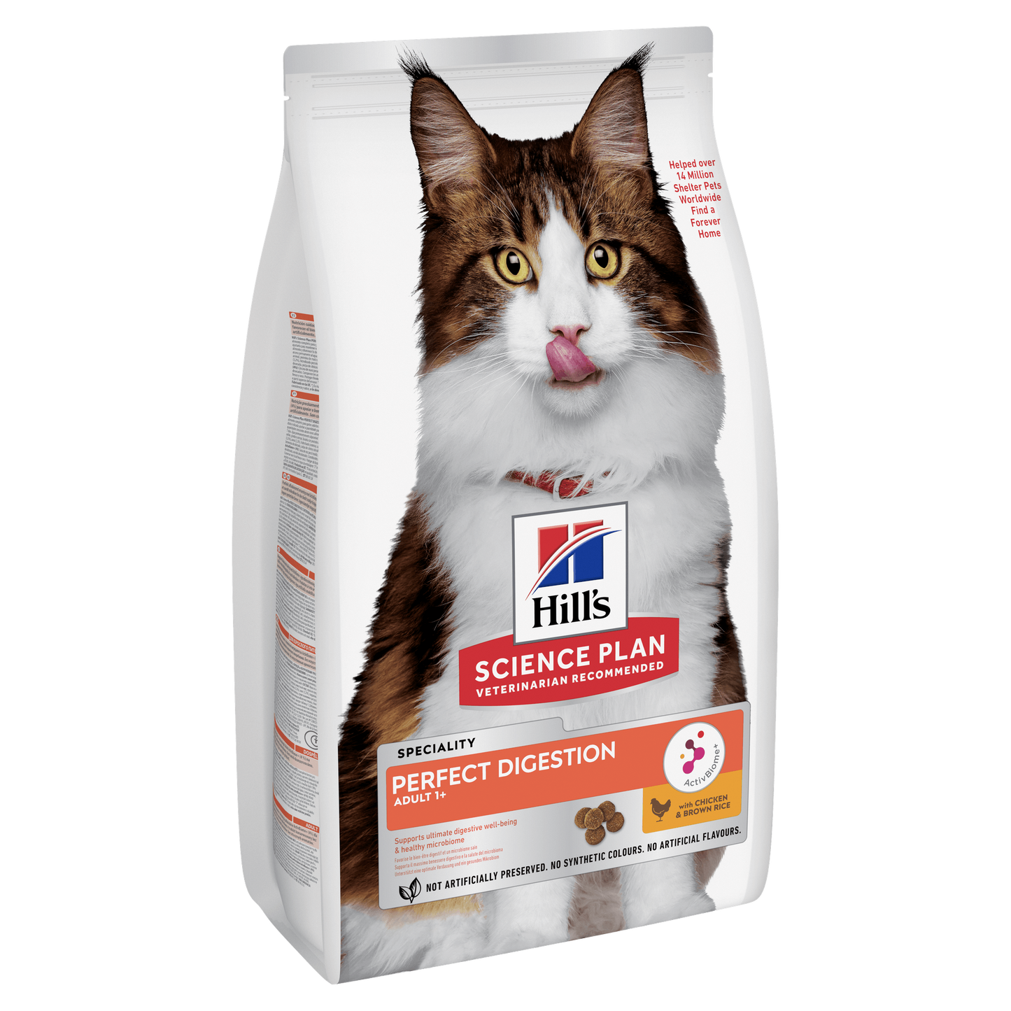 Hill's Science Plan Perfect Digestion Adult 1+ Dry Cat Food with Chicken & Brown Rice - 7kg Bag