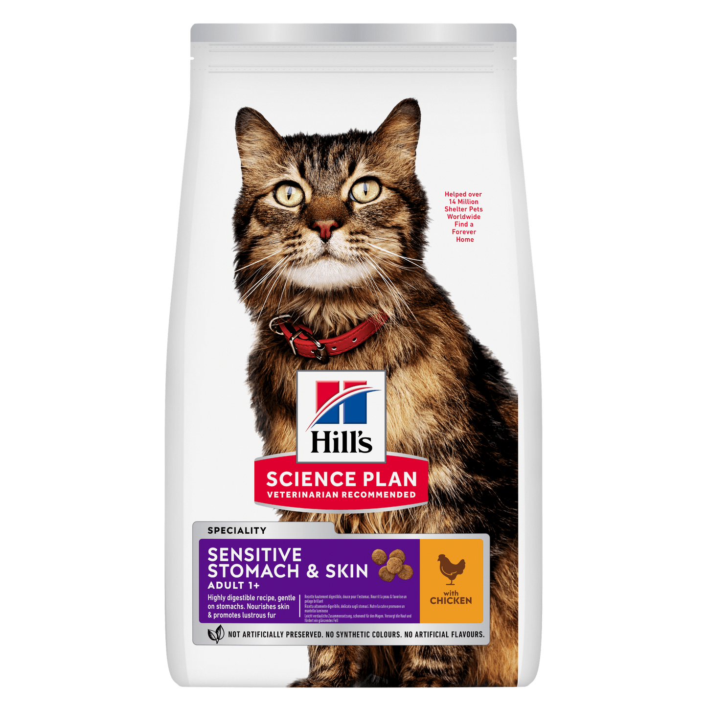 Hill's Science Plan Sensitive Stomach & Skin Adult Dry Cat Food with Chicken - 1.5kg