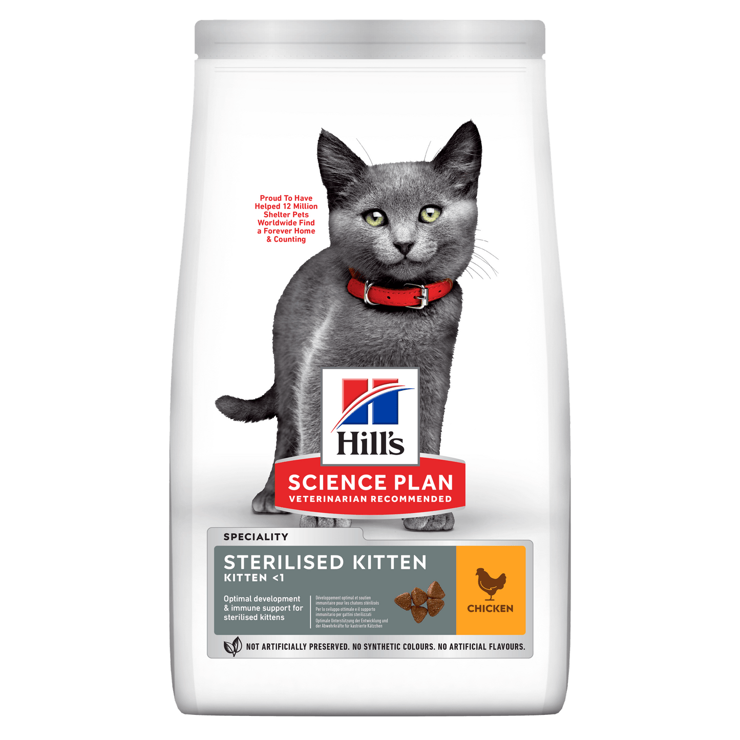 Hill's Science Plan Sterilised Kitten Dry Food with Chicken - 7kg Bag