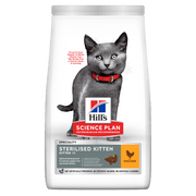 Hill's Science Plan Sterilised Kitten Dry Food with Chicken - 7kg Bag