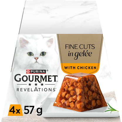Gourmet Revelations Gelee Chicken in Jelly Wet Cat Food 4 x 57g