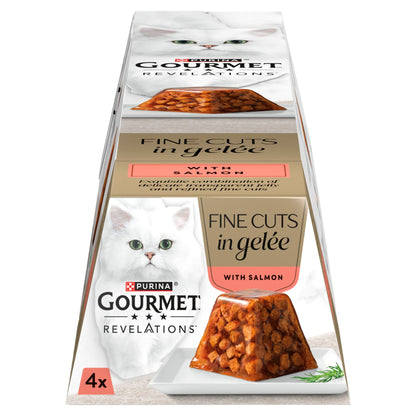 Gourmet Revelations Gelee Salmon in Jelly Wet Cat Food 4 x 57g