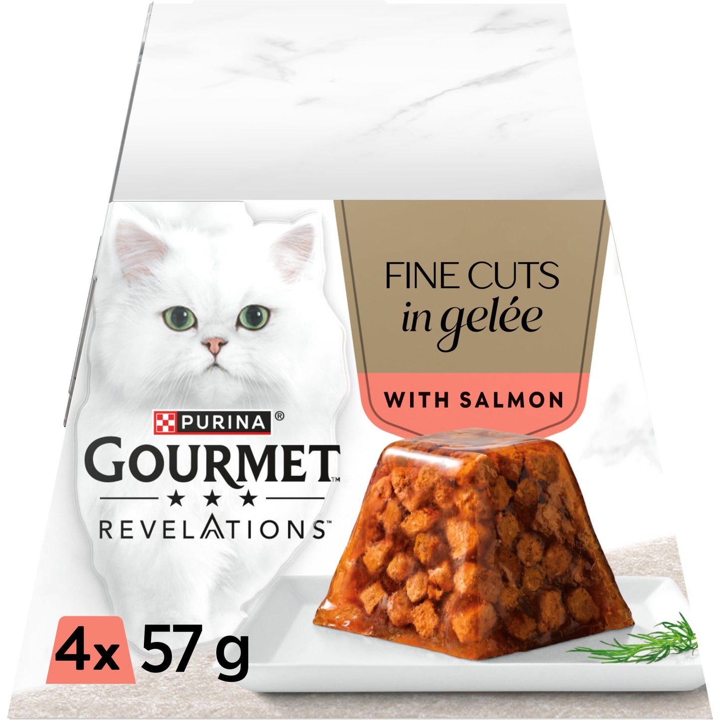 Gourmet Revelations Gelee Salmon in Jelly Wet Cat Food 4 x 57g