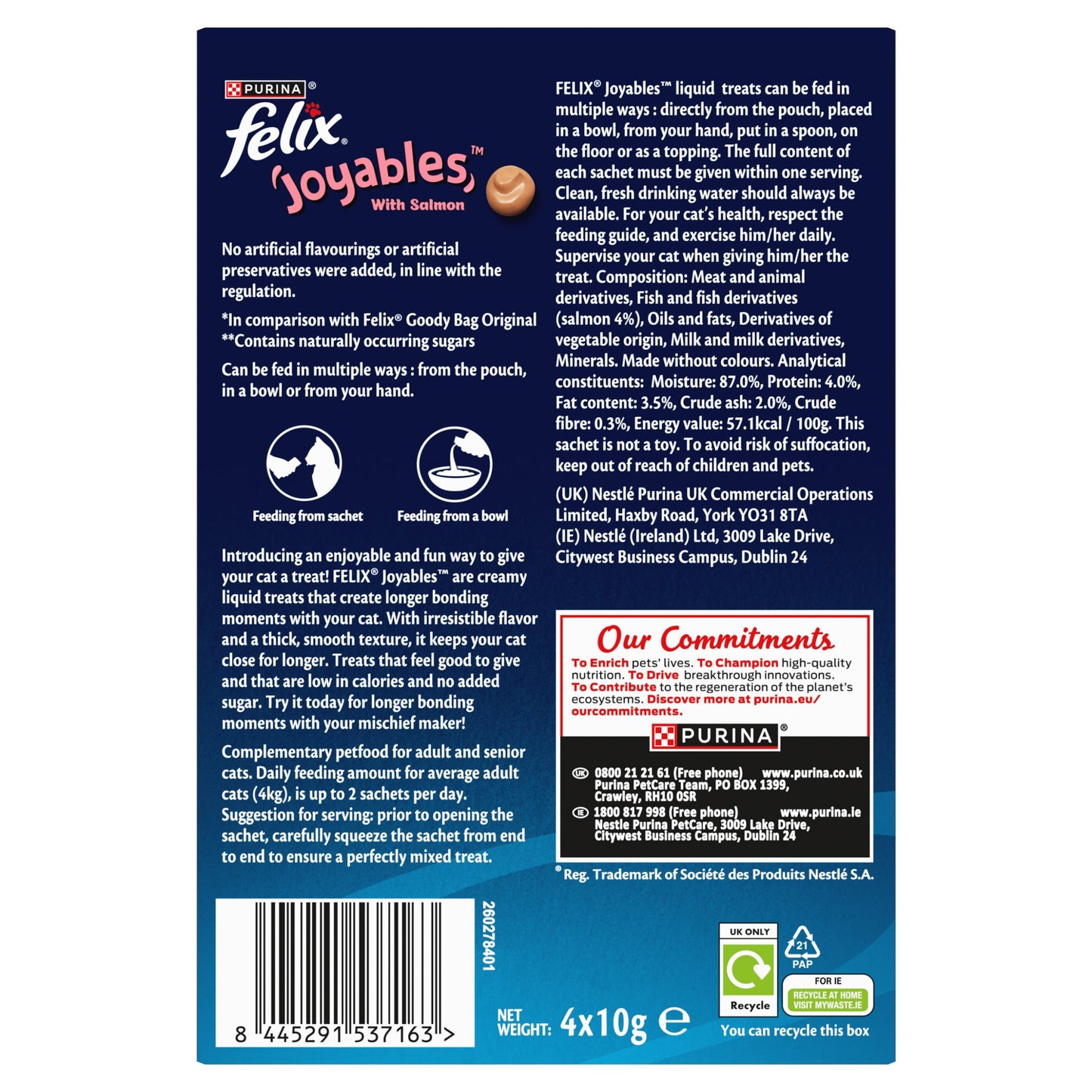 Felix Joyables Liquid with Salmon Cat Treats