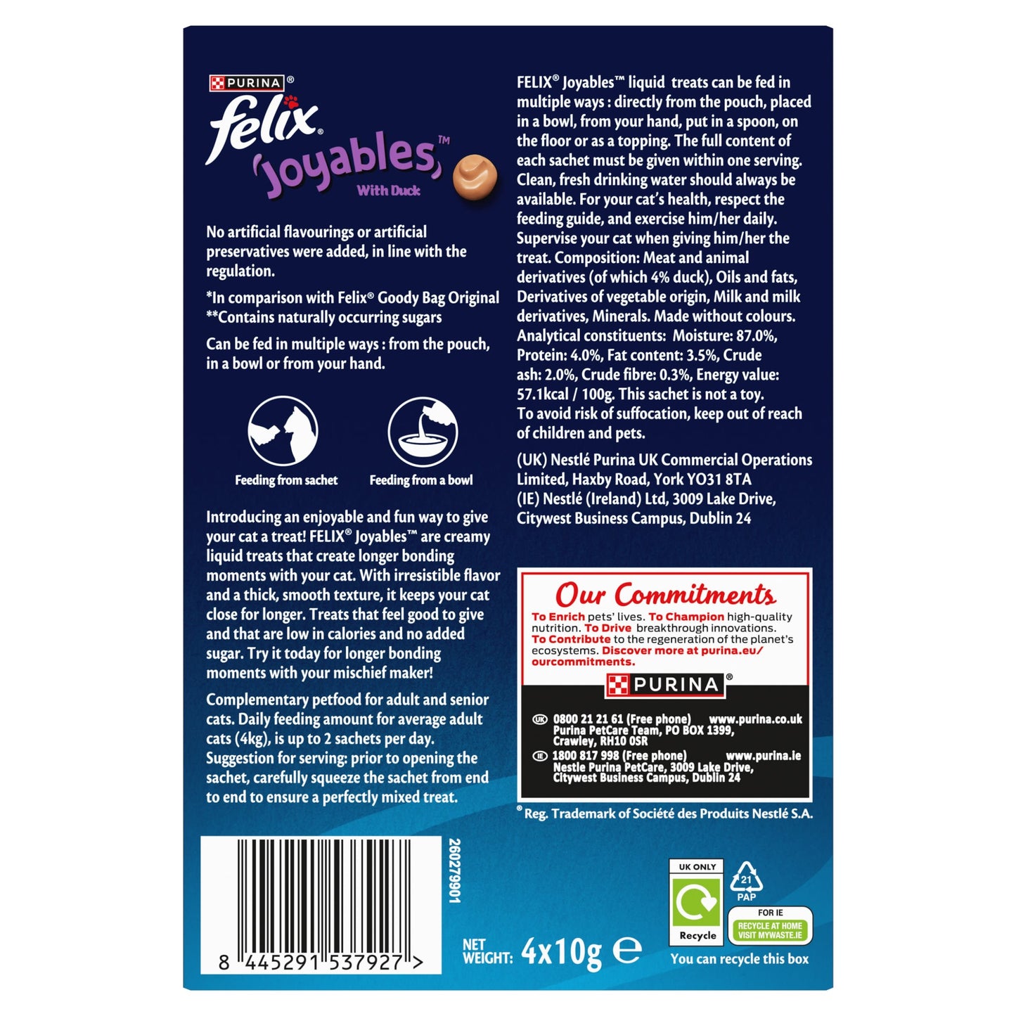 Felix Joyables Liquid with Duck Cat Treats