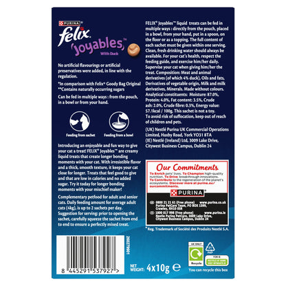 Felix Joyables Liquid with Duck Cat Treats