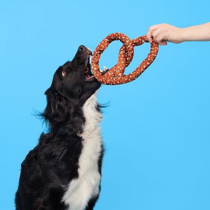 BARK Paula's Park Slope Pretzel Dog Toy