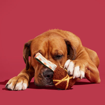 BARK Rip And Reveal Squeaky Meat-A-Ball Dog Toy