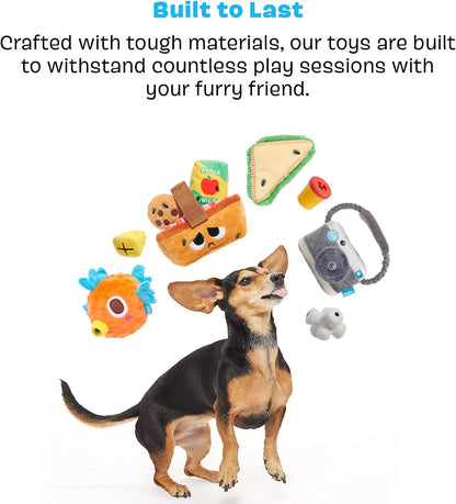 BARK Rip And Reveal Squeaky Meat-A-Ball Dog Toy