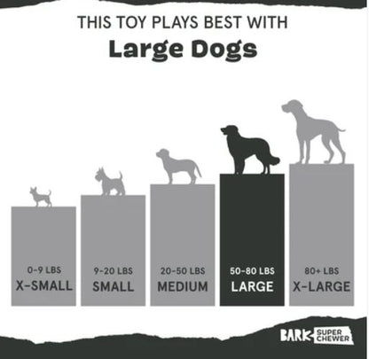 BARK Rip & Reveal Great White Dwight Super Chewer Dog Toy